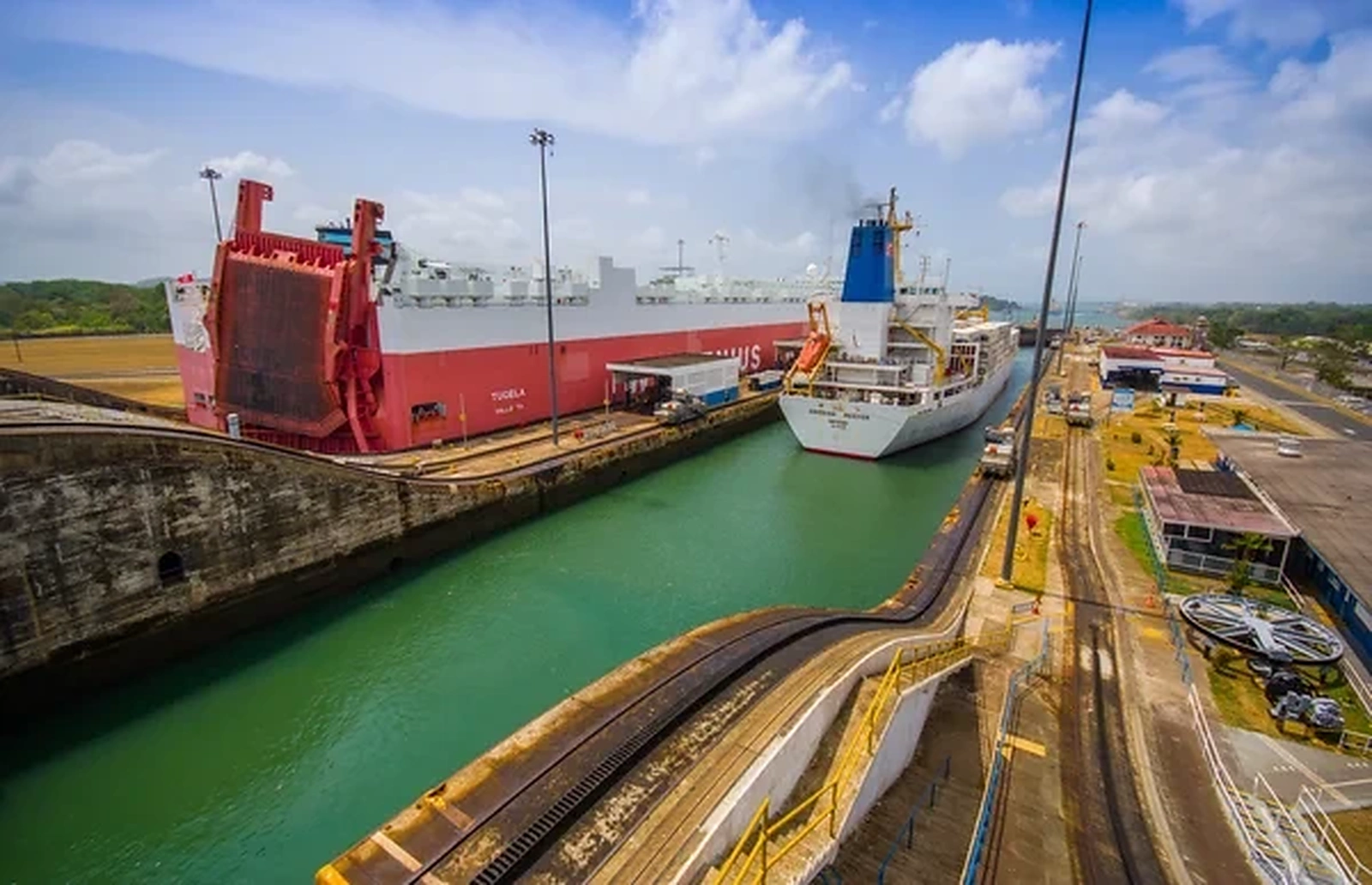 Vessels transiting Panama Canal locks