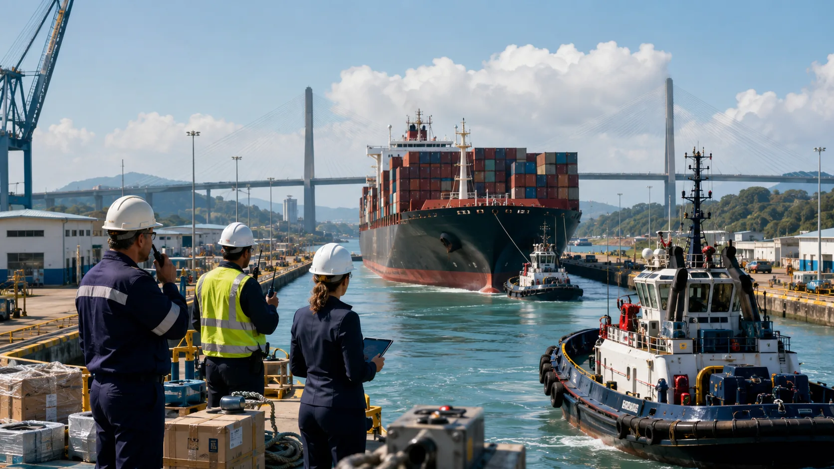 Maritime service operations for vessels in Panama