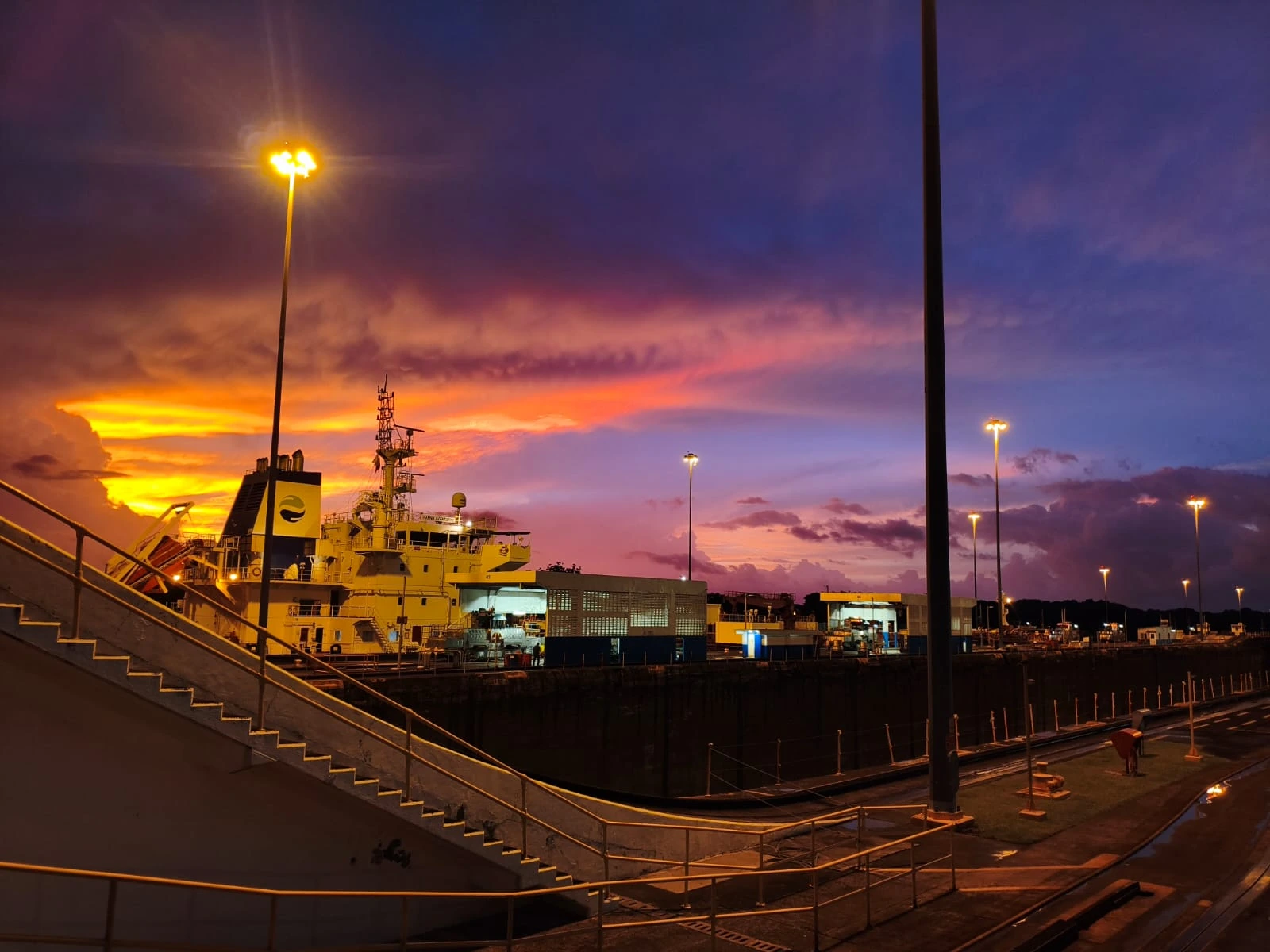 Commercial vessels during Panama Canal operations